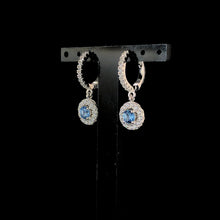 Aqua Celestia Halo Earrings