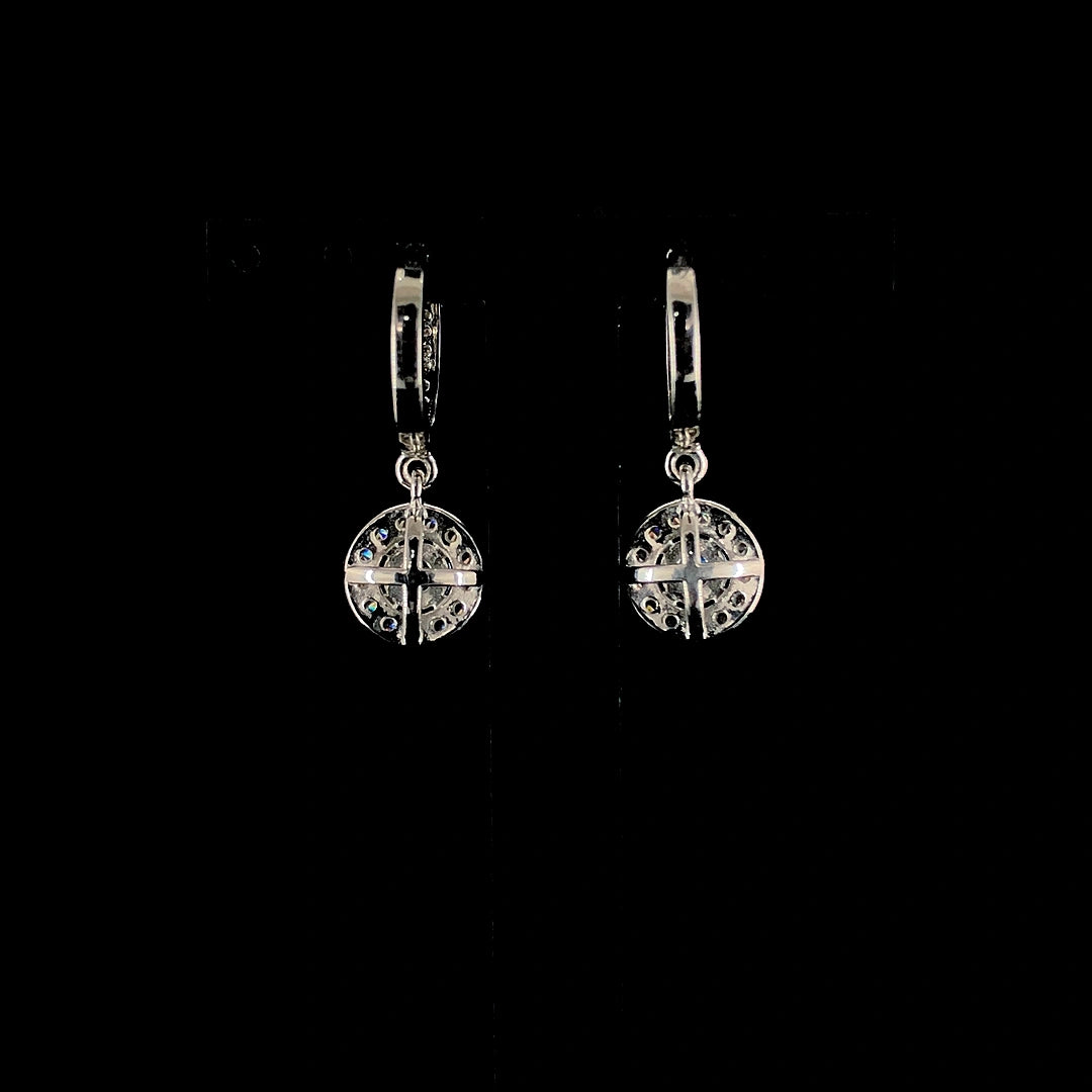 Aqua Celestia Halo Earrings