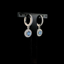 Aqua Celestia Halo Earrings