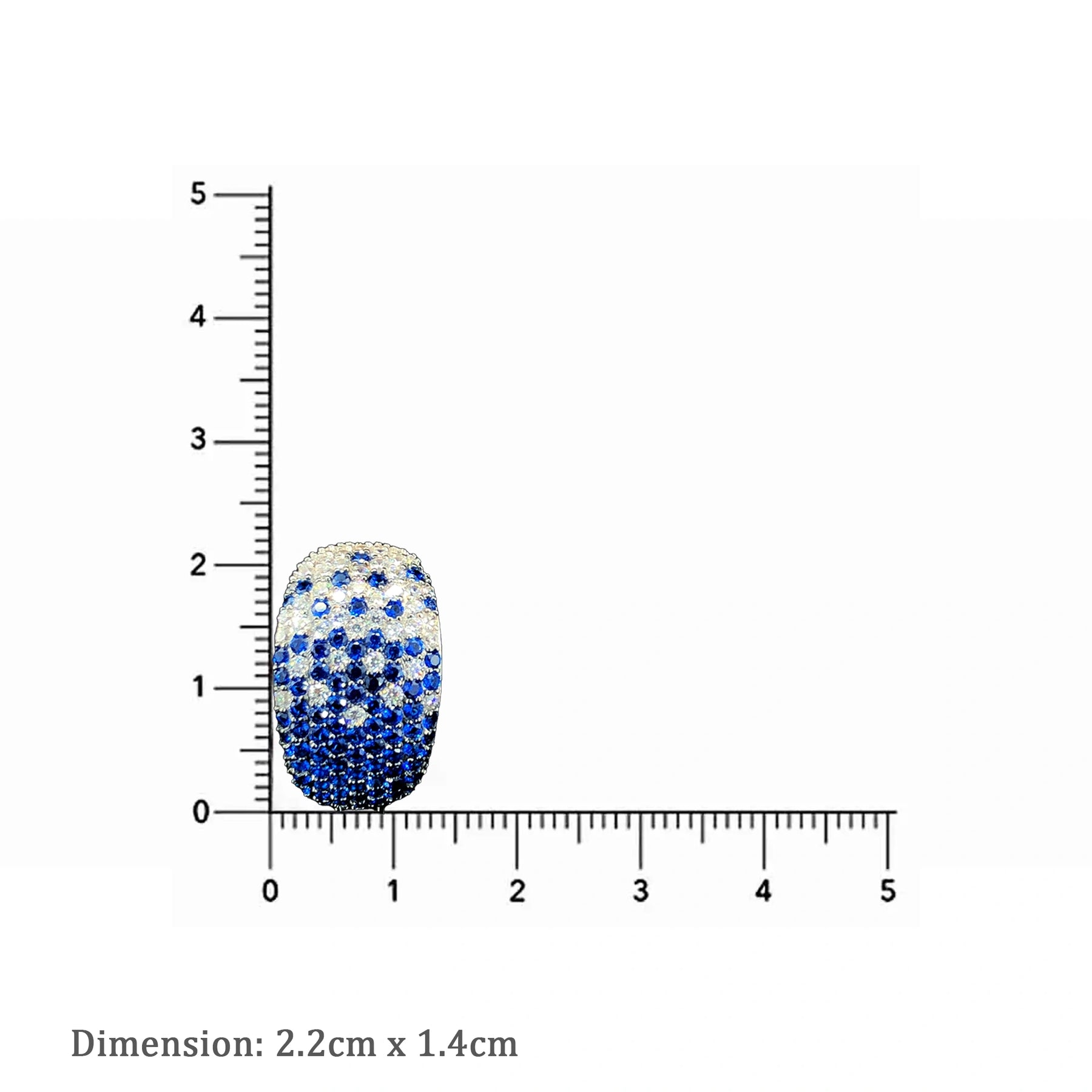 Sapphire Gradient Pavé Dome Earring