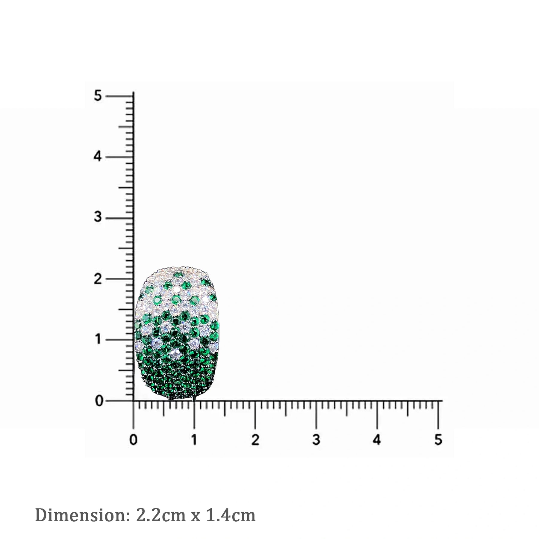 Emerald Gradient Pavé Dome Earring