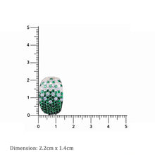 Emerald Gradient Pavé Dome Earring