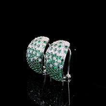 Emerald Gradient Pavé Dome Earring