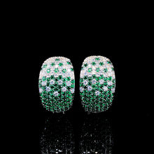 Emerald Gradient Pavé Dome Earring