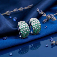 Emerald Gradient Pavé Dome Earring