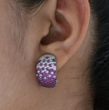 Ruby Gradient Pavé Dome Earring