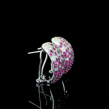 Ruby Gradient Pavé Dome Earring