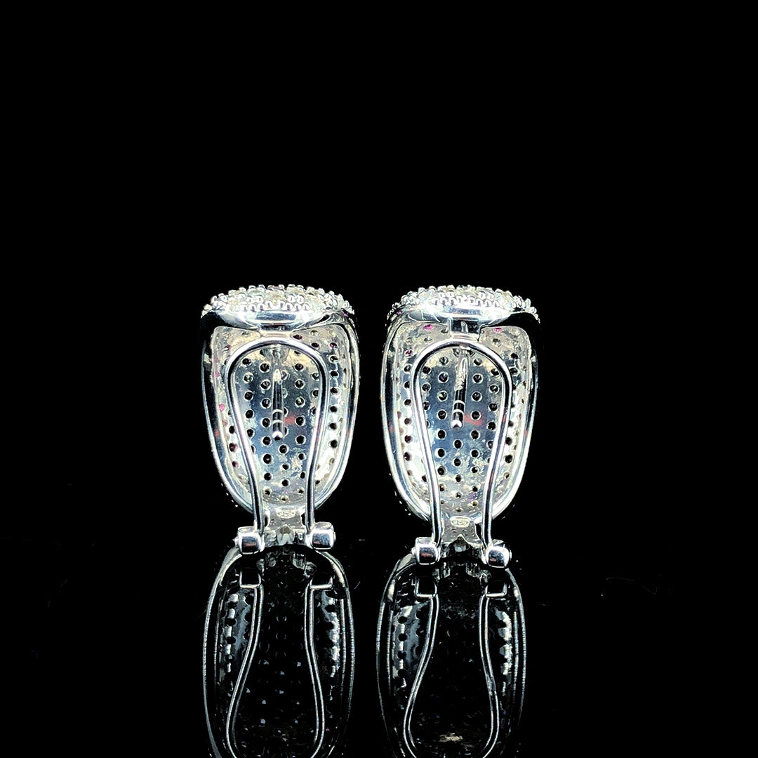 Ruby Gradient Pavé Dome Earring