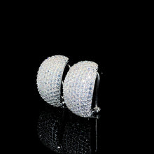 White Pavé Dome Earring