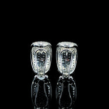 White Pavé Dome Earring