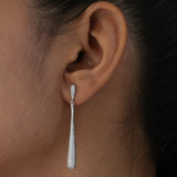 Classic White Teardrop Earrings