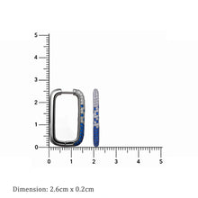 Sapphire Ombre Pavé Hoop Earrings