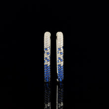Sapphire Ombre Pavé Hoop Earrings