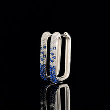 Sapphire Ombre Pavé Hoop Earrings