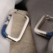 Sapphire Ombre Pavé Hoop Earrings