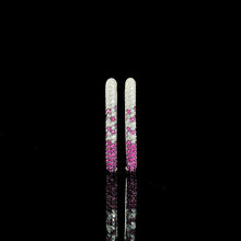 Ruby Ombre Pavé Hoop Earrings