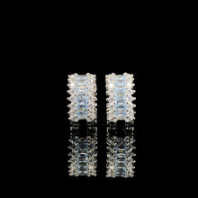 Aqua Huggie Hoop Earrings