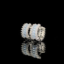 Aqua Huggie Hoop Earrings