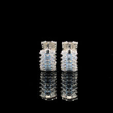 Aqua Huggie Hoop Earrings