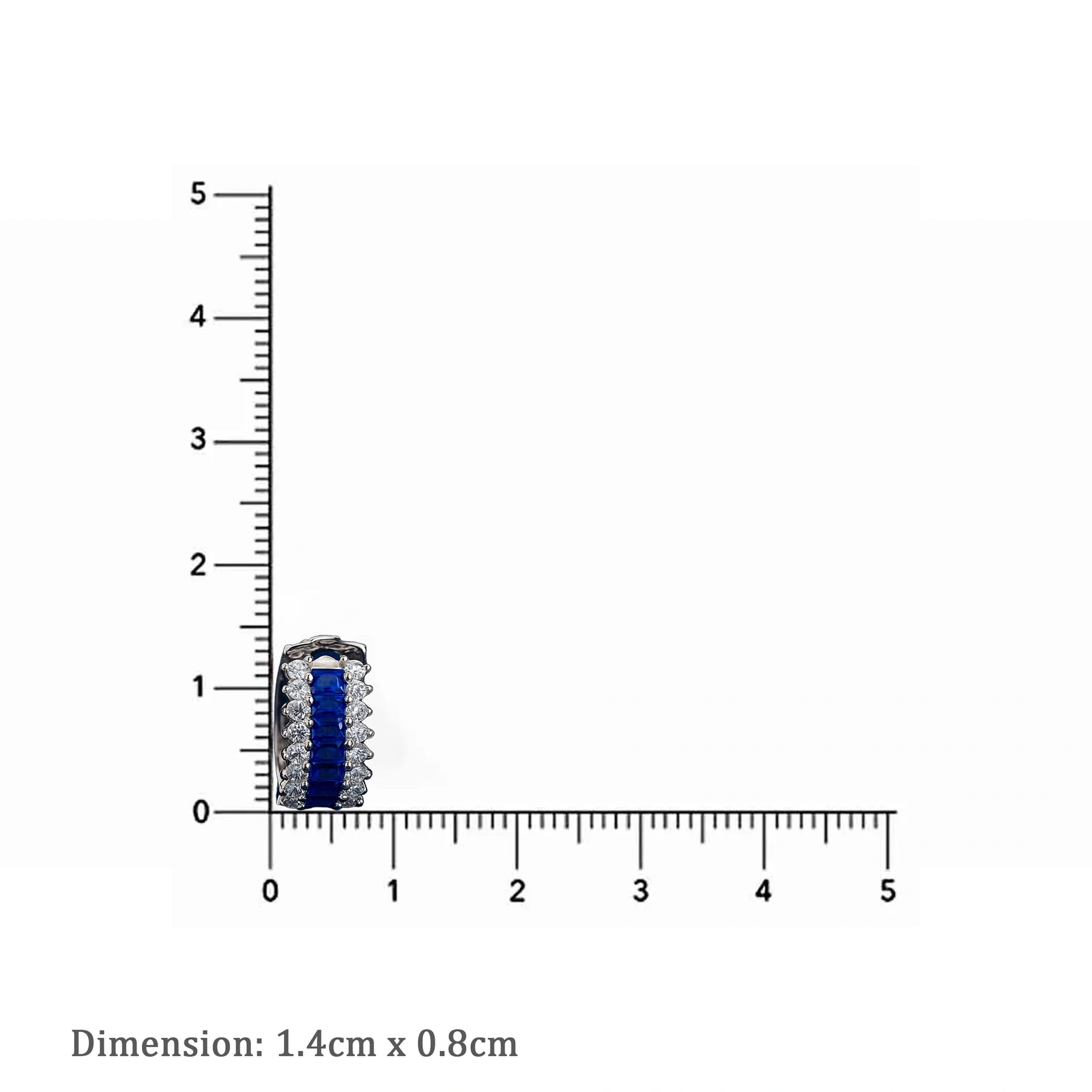 Blue Huggie Hoop Earrings