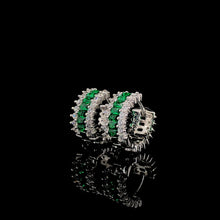 Emerald Huggie Hoop Earrings
