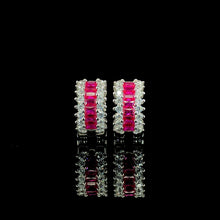 Ruby Huggie Hoop Earrings