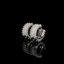 White Huggie Hoop Earrings