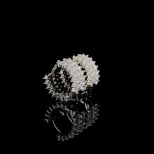 White Huggie Hoop Earrings
