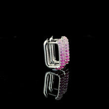 Ruby Ombré Pavé Huggie Hoop Earring