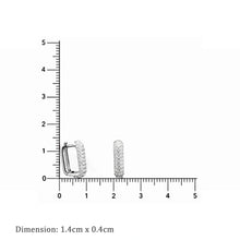 White Ombré Pavé Huggie Hoop Earring
