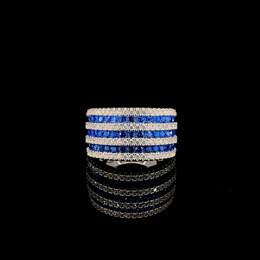 Sapphire Prestige Row Channel Ring