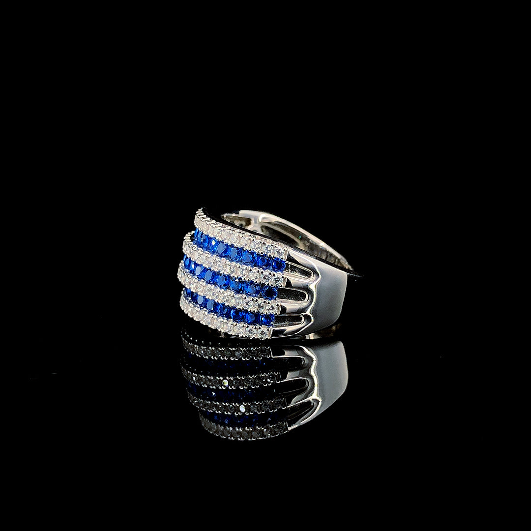 Sapphire Prestige Row Channel Ring