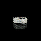 White Criss Cross Ring