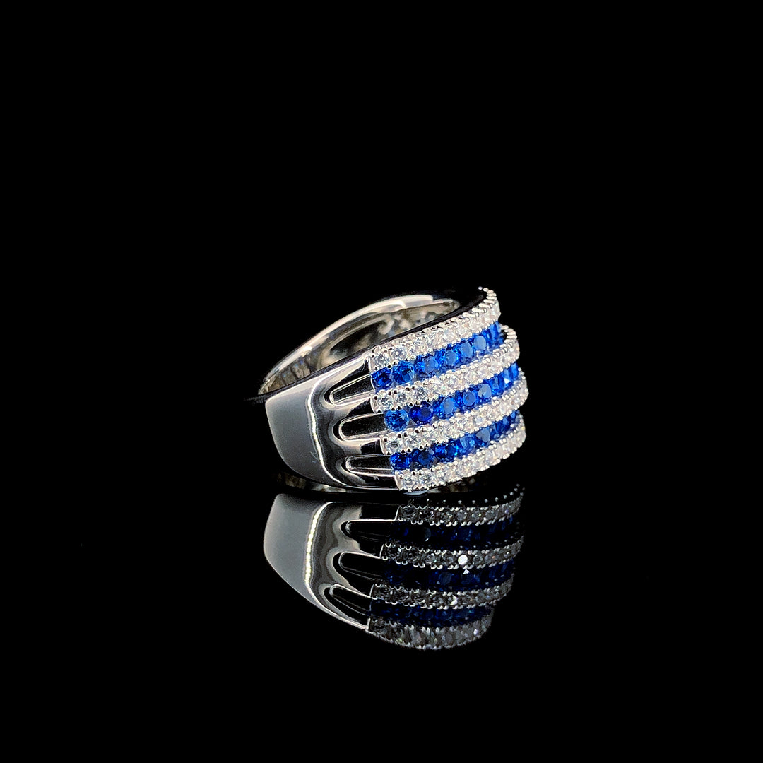 Sapphire Prestige Row Channel Ring