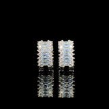 Aqua Huggie Hoop Earrings