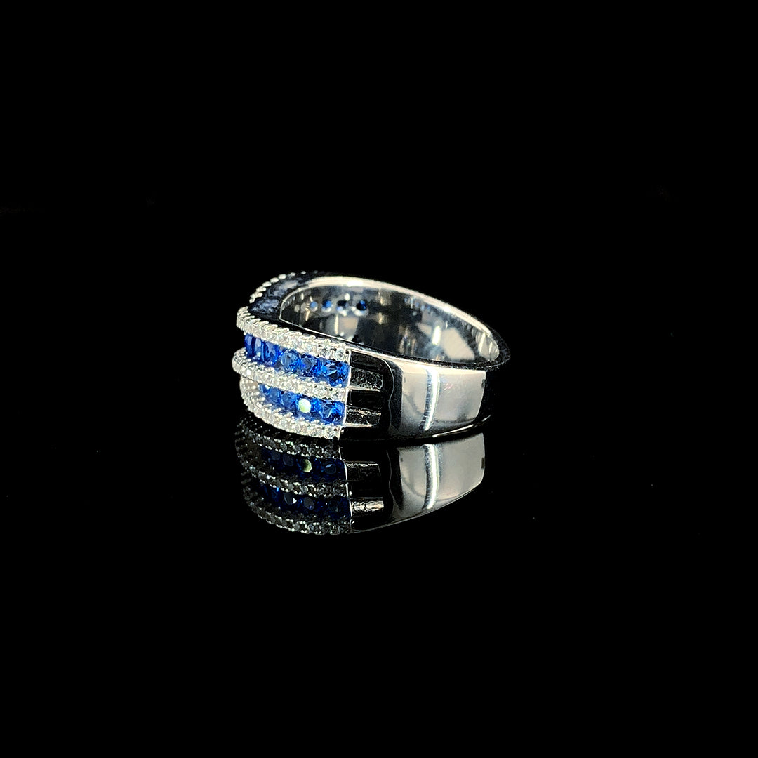 Sapphire Criss Cross Ring