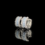 Aqua Huggie Hoop Earrings