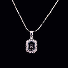 Ruby Princess Cut Halo Pendant