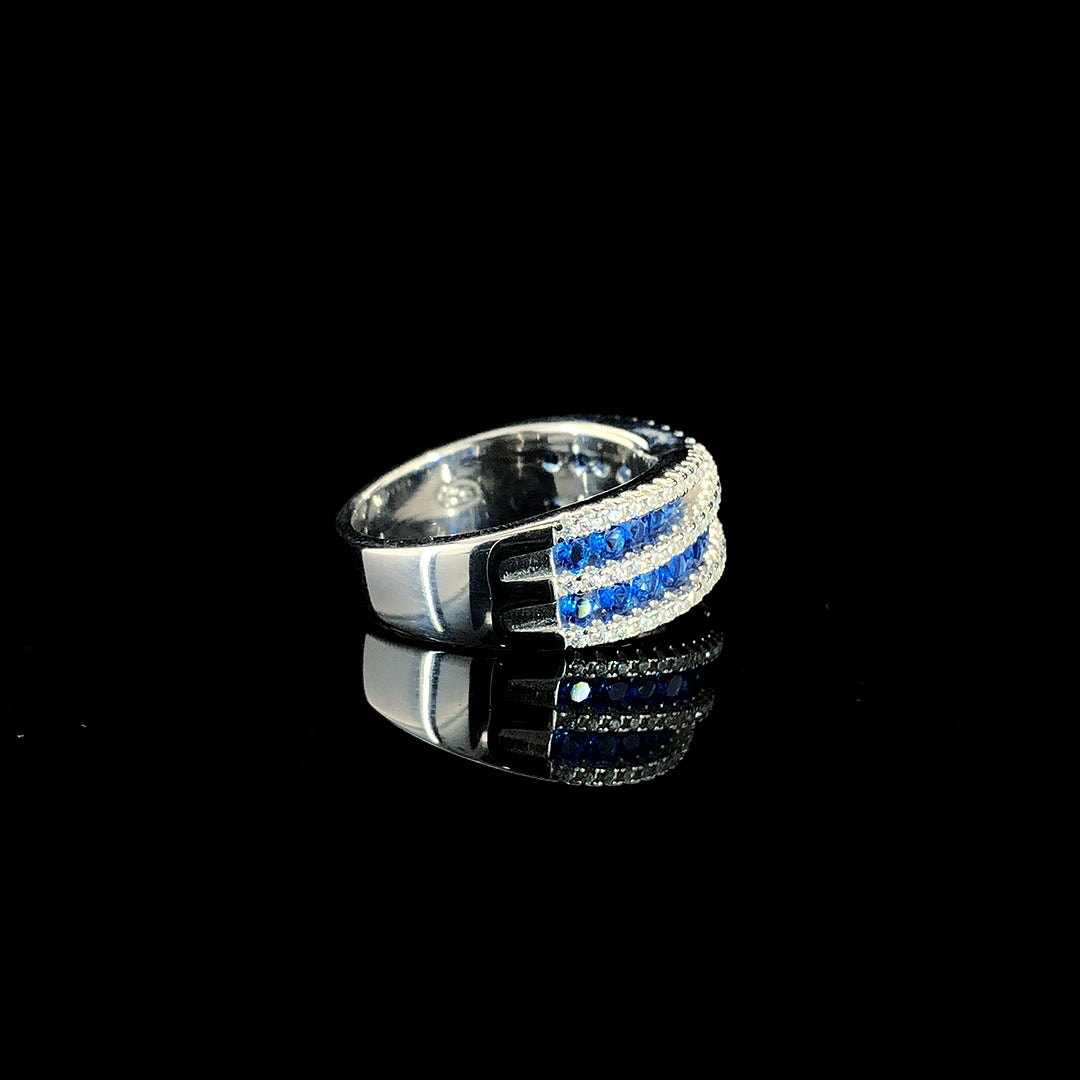 Sapphire Criss Cross Ring