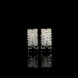 White Huggie Hoop Earrings