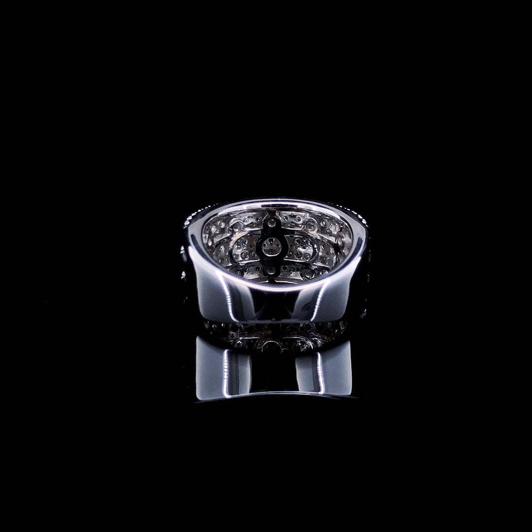 White Prestige Row Channel Ring