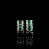 Emerald Huggie Hoop Earrings