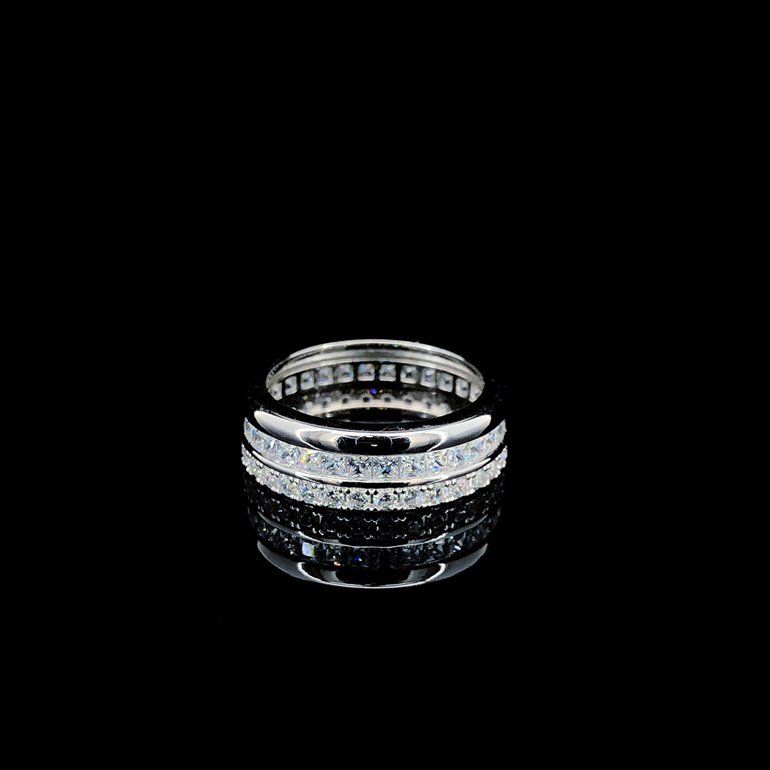 Cushion Cut White Band