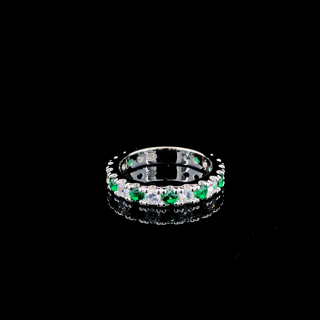 Emerald Eternity Ring Band