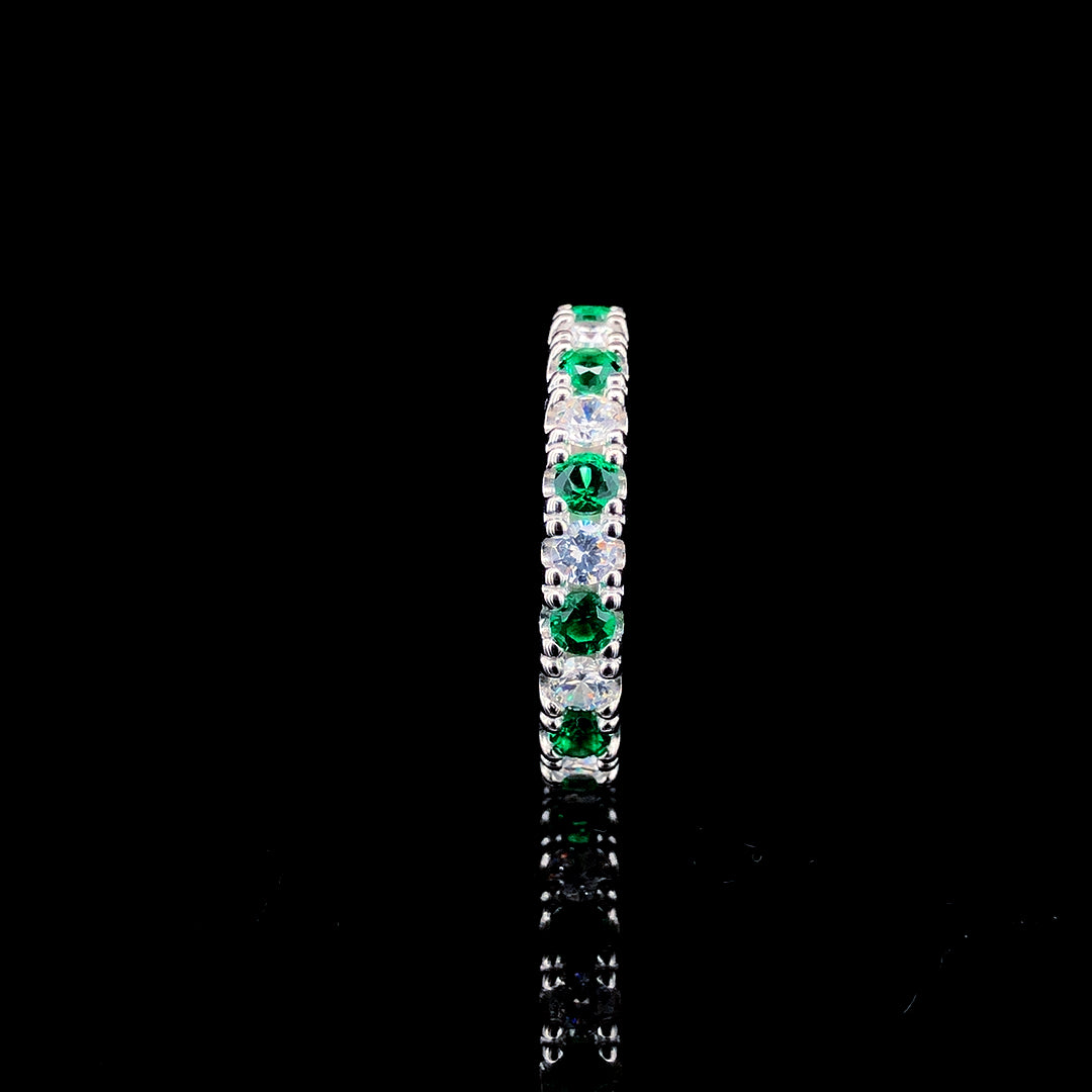 Emerald Eternity Ring Band