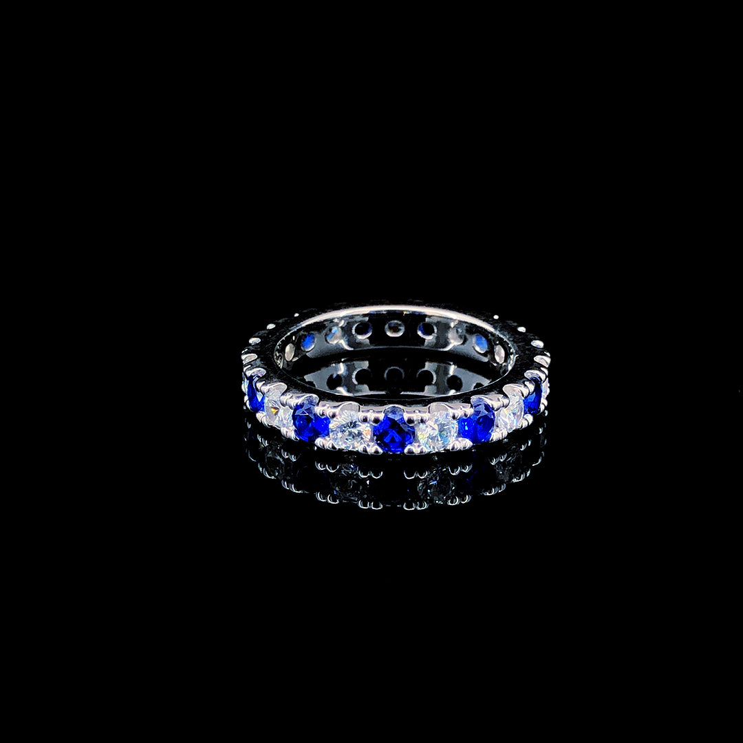 Blue Eternity Ring Band