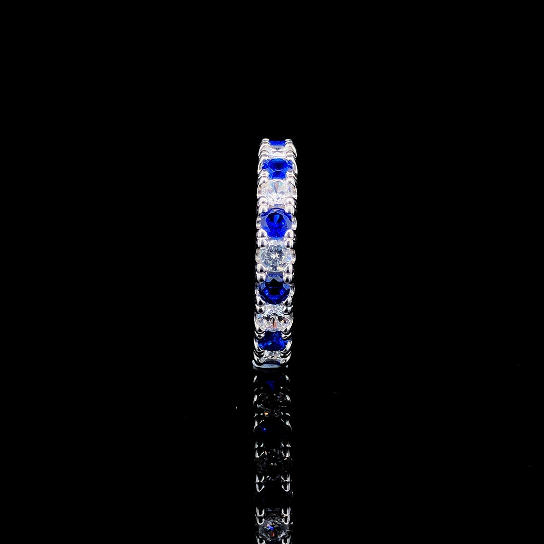 Blue Eternity Ring Band