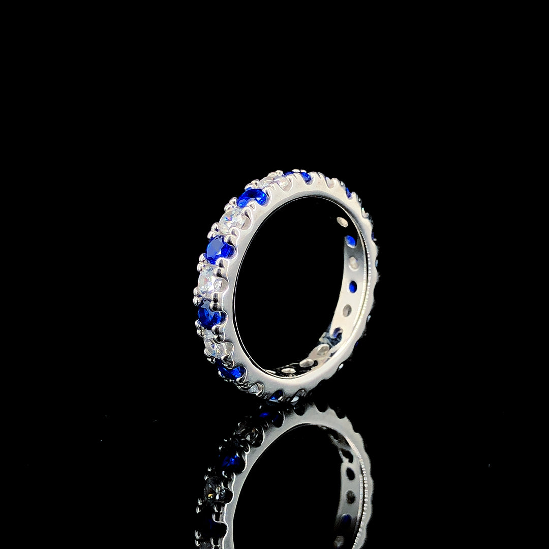 Blue Eternity Ring Band