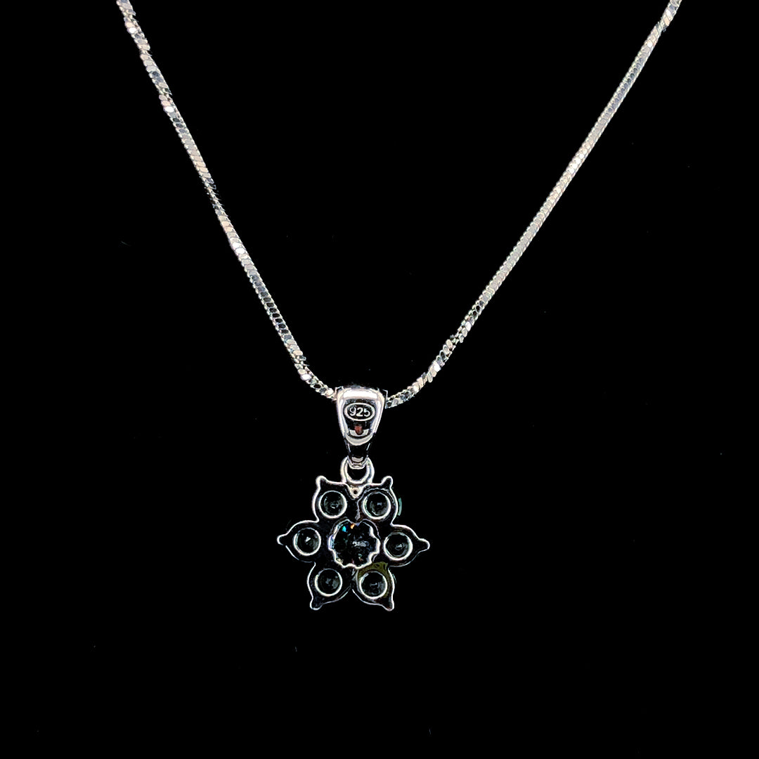 Emerald Floral Pendant