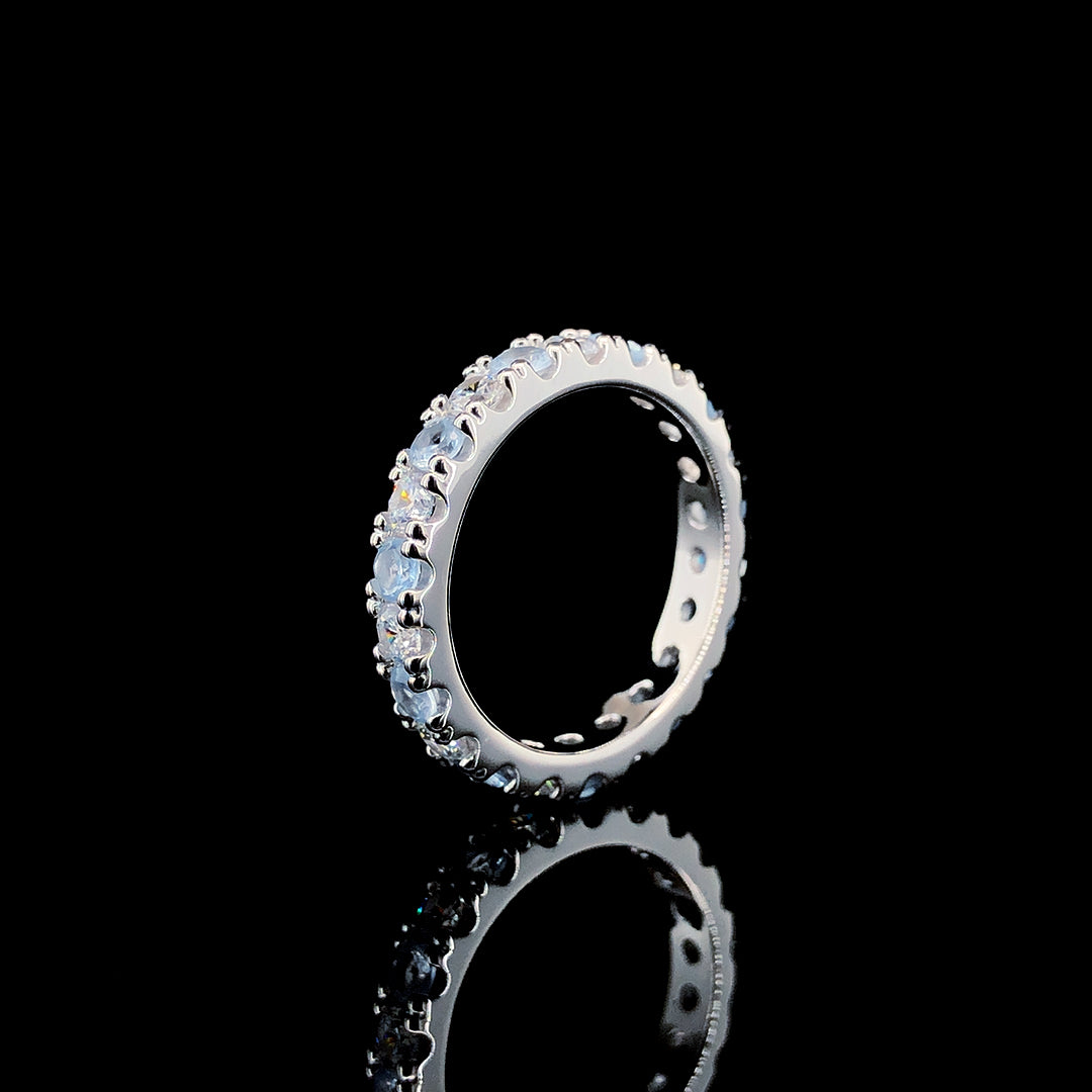 Aqua Eternity Ring Band